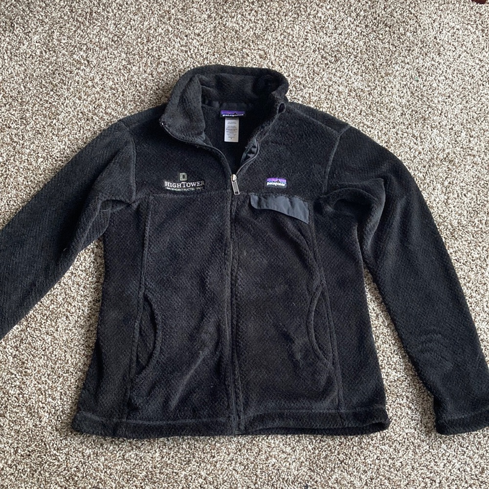 Patagonia  Synchilla  BLACK ZIP UP  jacket large women’s
